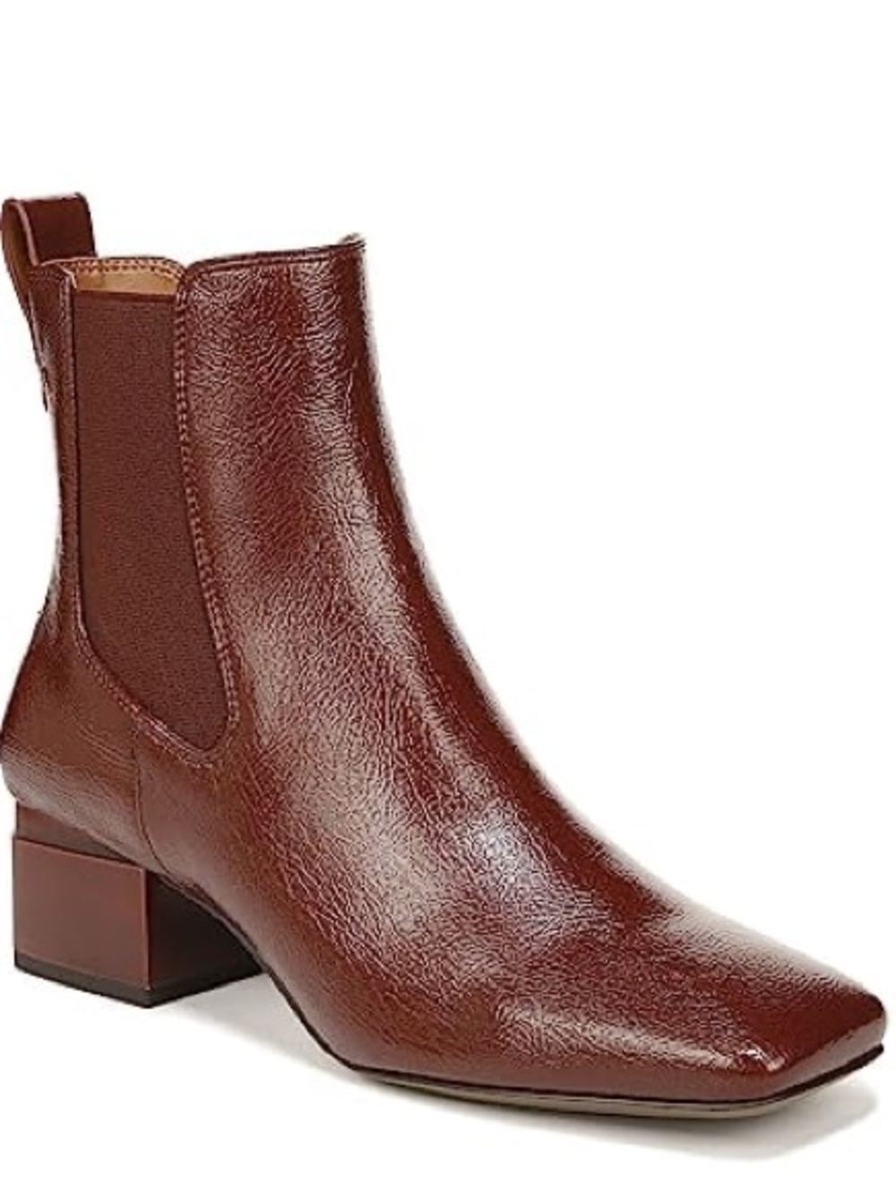 Franco Sarto Cherry Brown Leather Ankle Boots